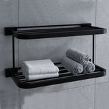 Wall Mount Double Towel Rack  Brushed Gold