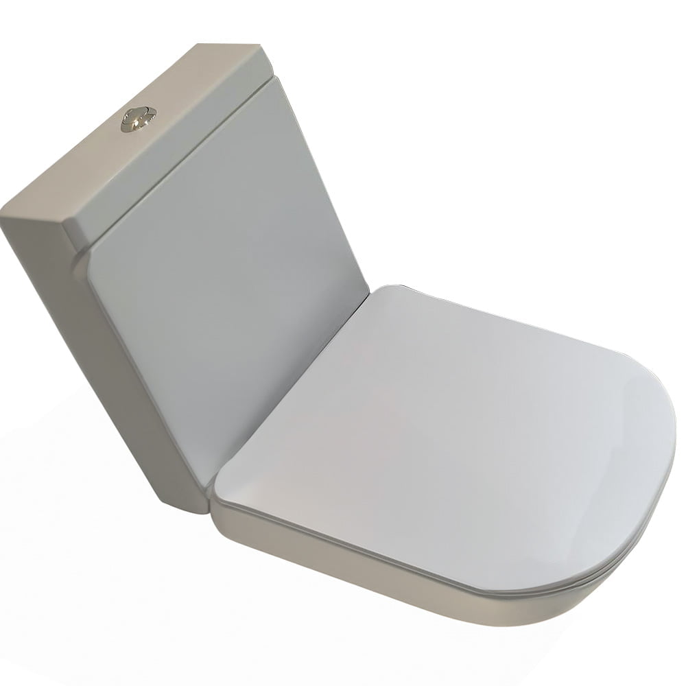 Tribeca Close Coupled Wc Pan Toilet (combo) - Matt Grey