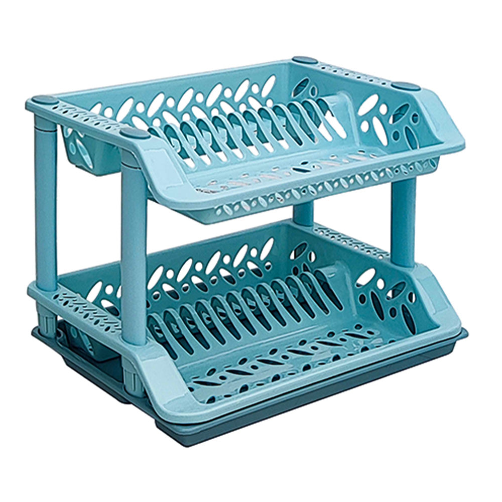 Two Tiers Plastic Dish Drying Rack