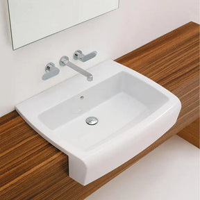 Una Semi Inset Wash Basin White BuyonBudget