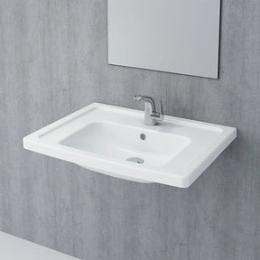 Vanity Basin With Tap & Overflow Hole Taormina Pro Glossy White BuyonBudget