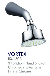 Vortex 3-Function Overhead Shower with Arm