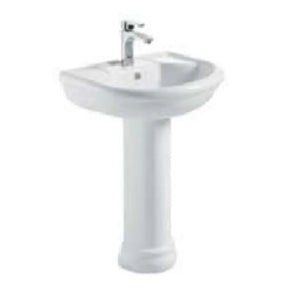Wash Basin With Full Pedestal - White BuyonBudget
