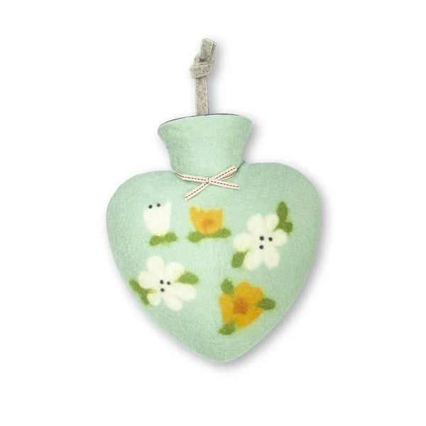 Dorothee Lehnen Hot Water Bottle 0.7L – Flower Meadow Motif, Iceberg