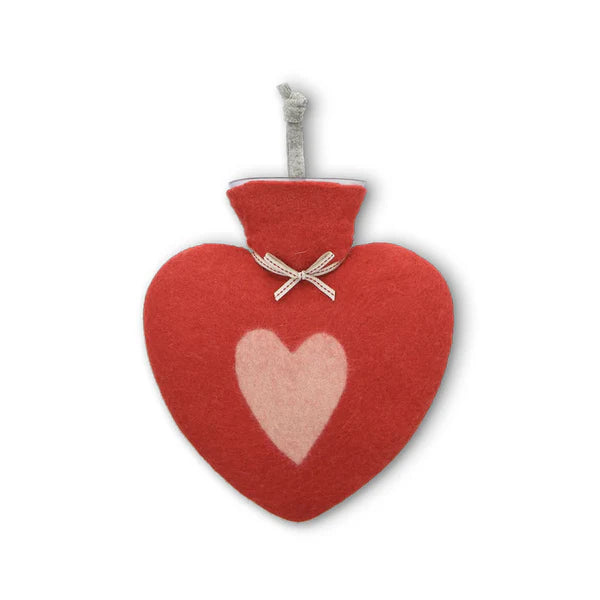 Dorothee Lehnen Hot Water Bottle 0.7L – Heart Motif, Bossa Nova / Dusty Rose