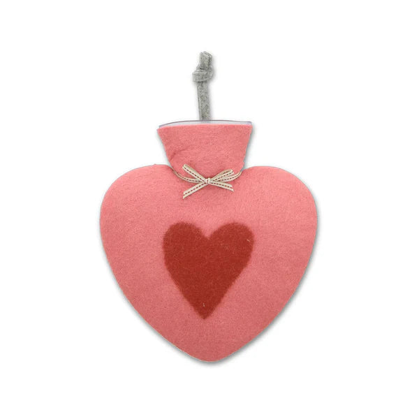 Dorothee Lehnen Hot Water Bottle 0.7L – Heart Motif, Canyon Rose / Red