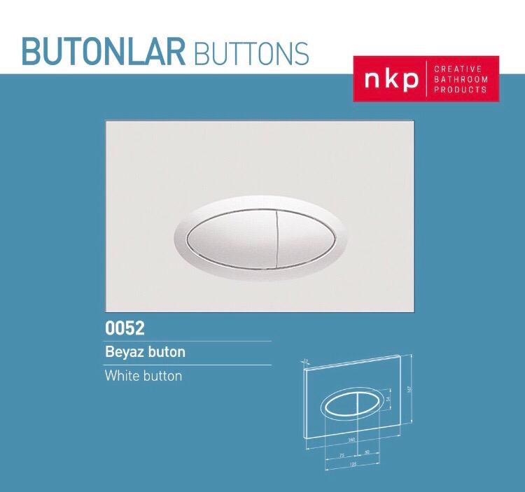 White Flush Button