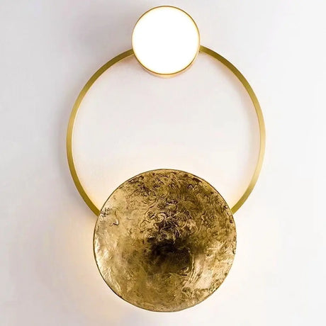 Modern Gold Creative Art Brass Gallery Wall Sconce Balcony Stair Illuminated Wall Lamp BoB Lights