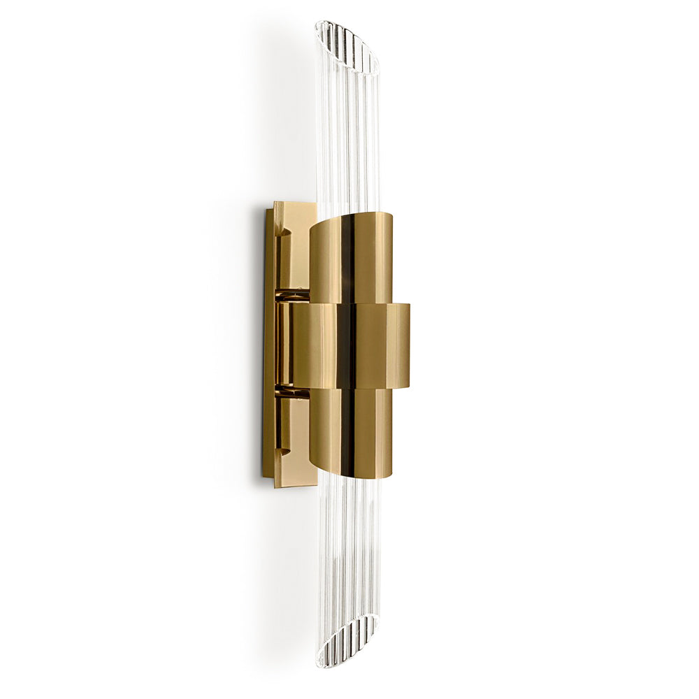 Luxury Modern Silver Metal Glass Stick Led Wall Lamp - 2015w G9x2 (3 Tone)