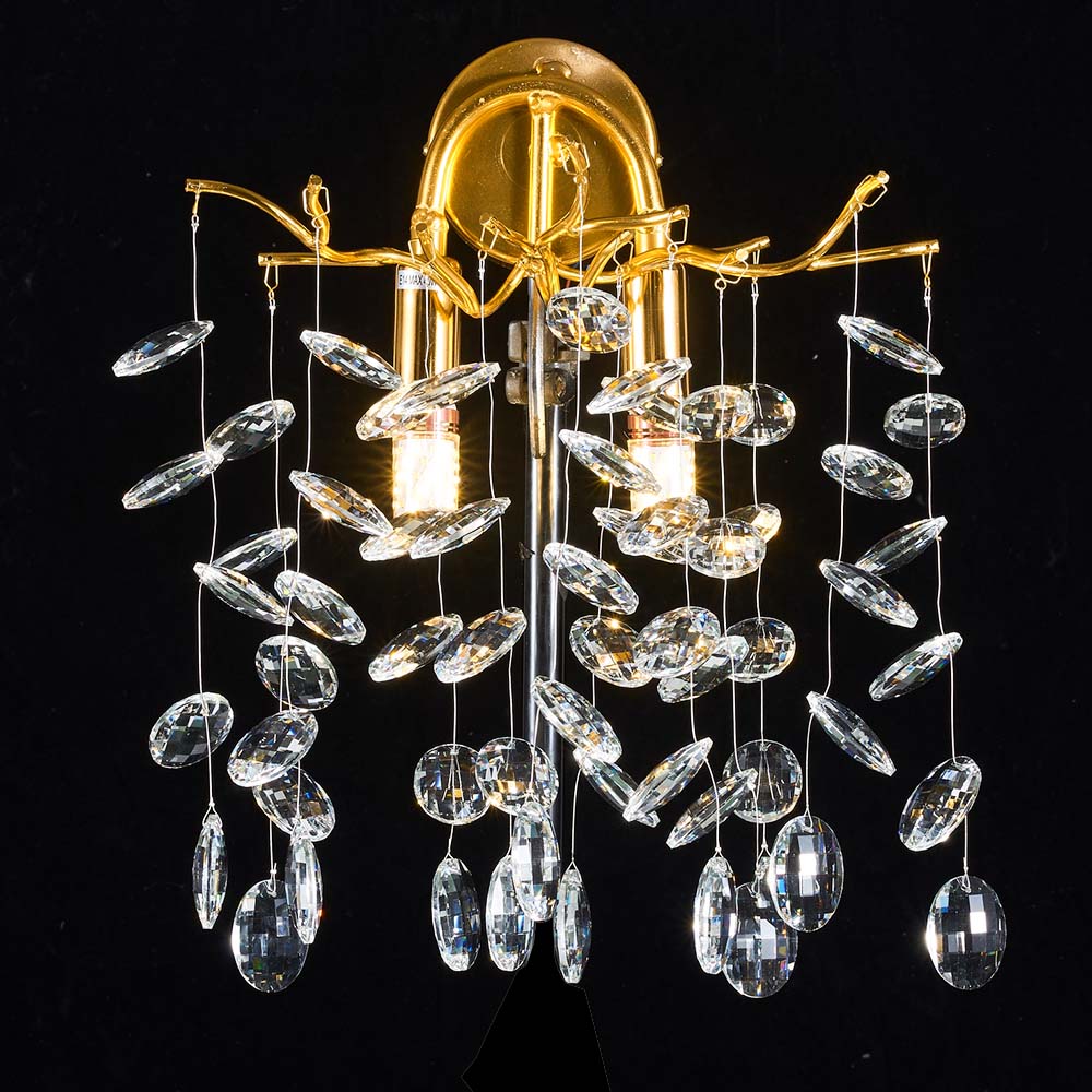 Postmodern Indoor Silver Crystal Led Wall Lamp - (d35) 3000k