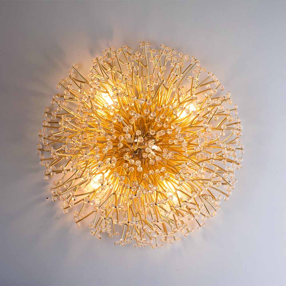 Modern Firefly Sputnik Starburst Gold Crystal Led Wall Light -4w