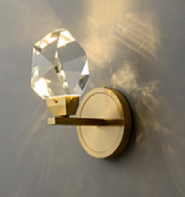 Brass Crystal Wall Sconce 9701