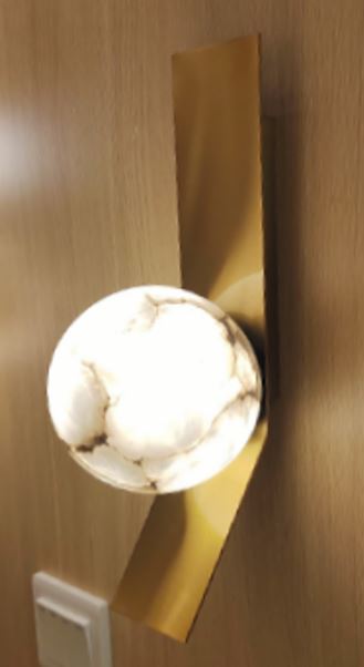 10991C-1W Wall Light – Copper & Alabaster