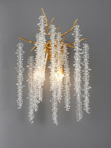 8086-3W Aluminum Crystal Wall Sconce – Gold