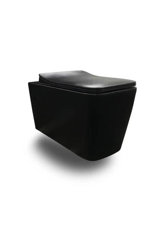 Wall Hung P-Trap Toilet – Model 3023MB (Black Matt):