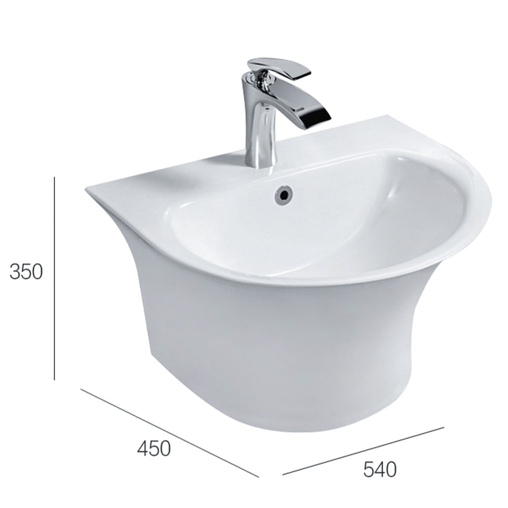 Wall Hung Wash Basin White