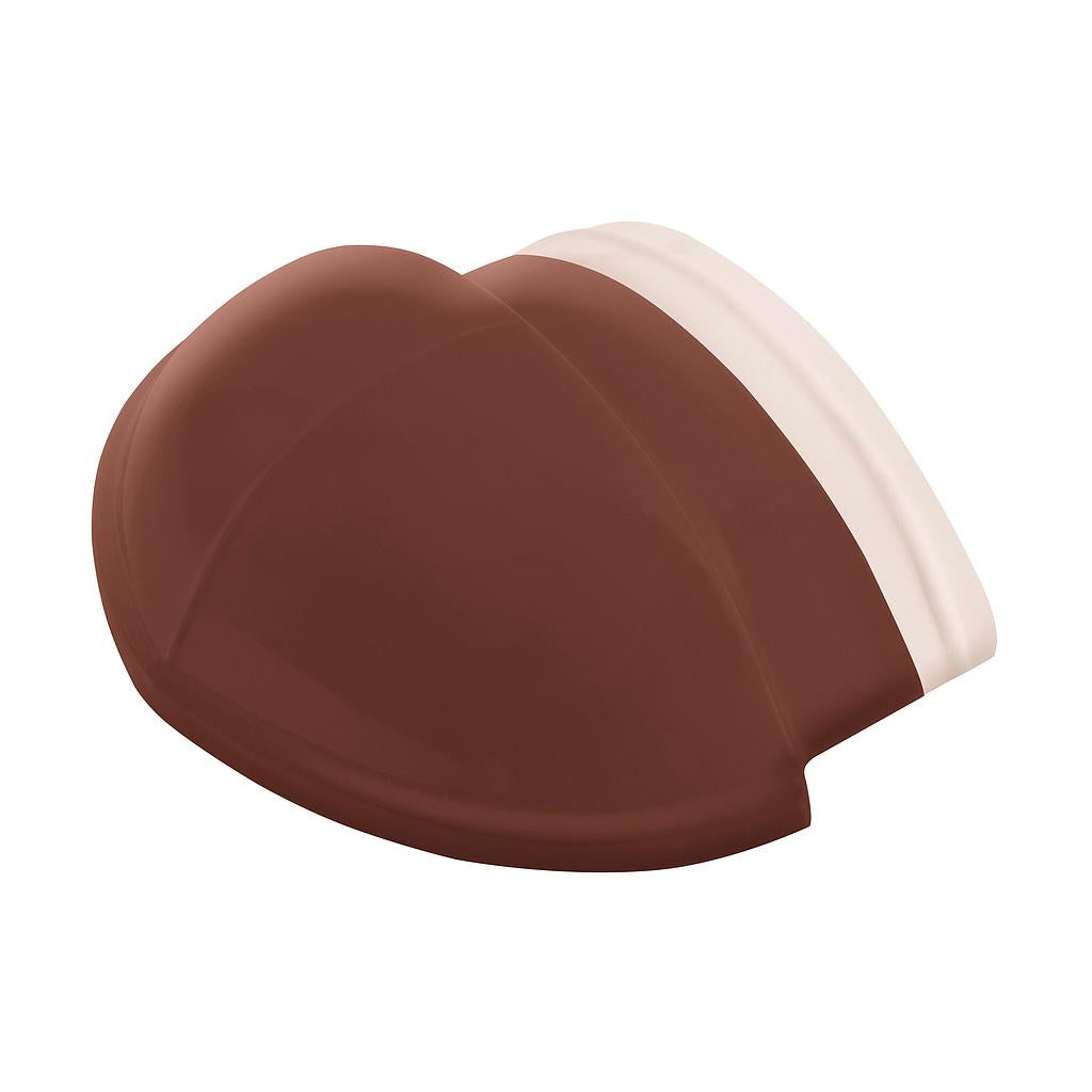 Wave Roof Tile – Ridge End Burgundy: