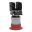 Schneider Harmony XB4, Emergency stop switching off, metal, red mushroom Ø40, Ø22, trigger latching turn to release, 1 NC