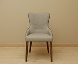 ZM 128 – Modern Upholstered Dining Chair (Beige & Grey)