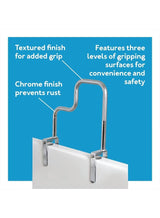 Tri-Grip Bathtub Rail with Chrome Finish