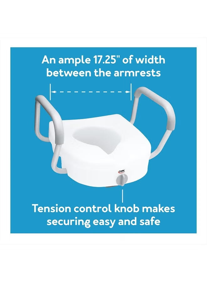 EZ Lock Raised Toilet Seat with Handles