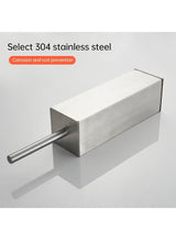 BRIMIX Stainless Steel 304 Toilet Brush with Holder Set – Square Floor Standing Toilet Cleaning Brush for Bathroom