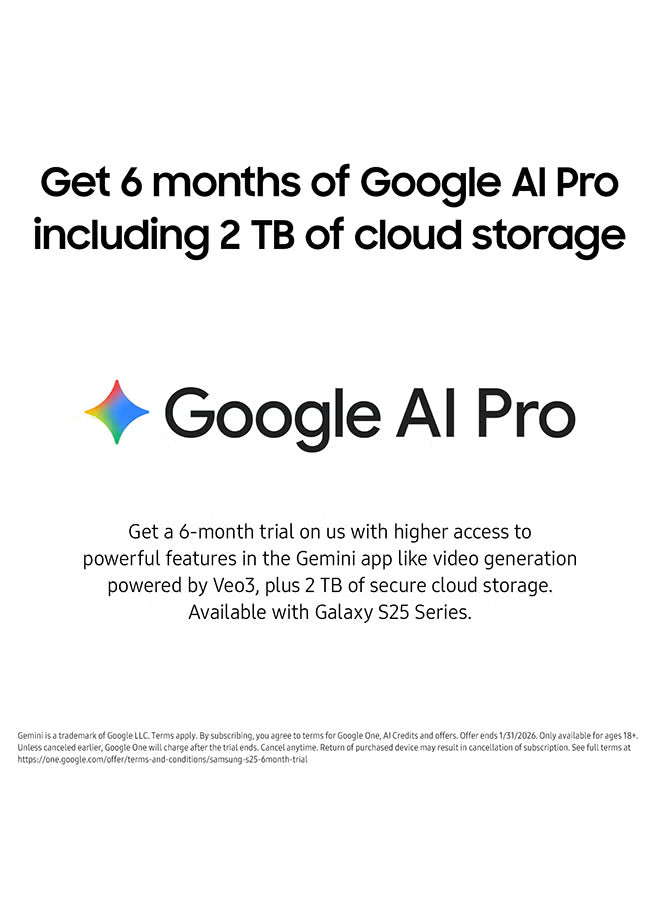 Galaxy S25 Ultra AI Dual SIM Titanium Silverblue 12GB RAM 512GB 5G - Middle East Version