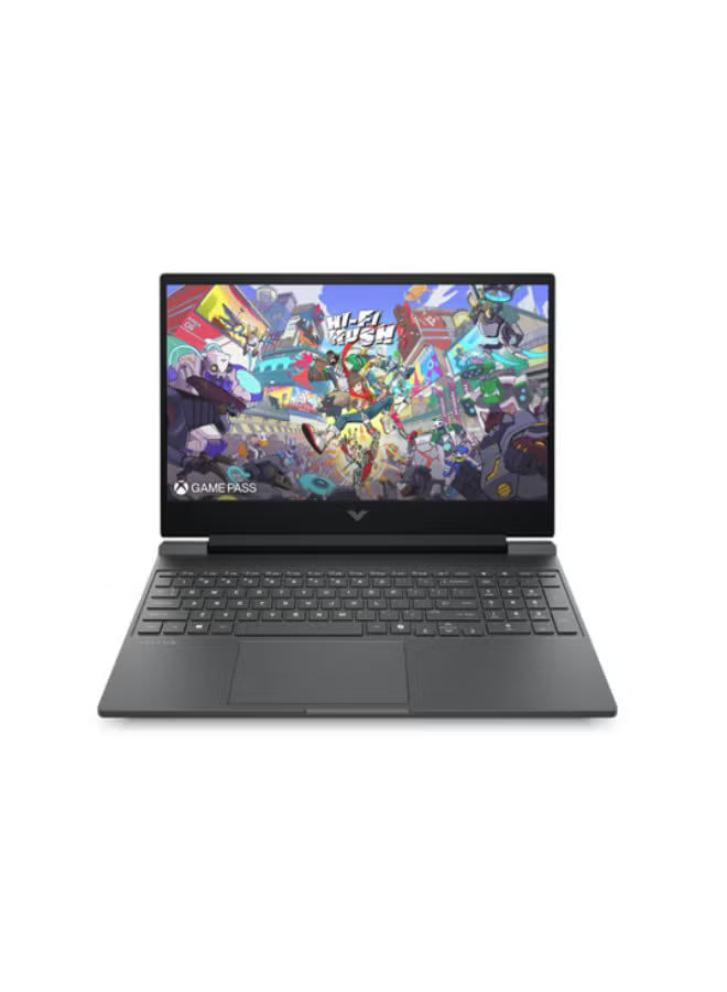 HP Victus 15-fa2082wm Gaming Laptop With 15.6 Inch Full HD (1920x1080) Display, Core i5-13420H Processor/16GB RAM DDR5/512GB SSD/6GB Nvidia GeForce RTX 4050 Graphics/Windows 11/ English/Arabic Black
