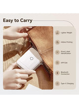 D110-M Bluetooth Thermal Label Printer with Tape 15mm – White