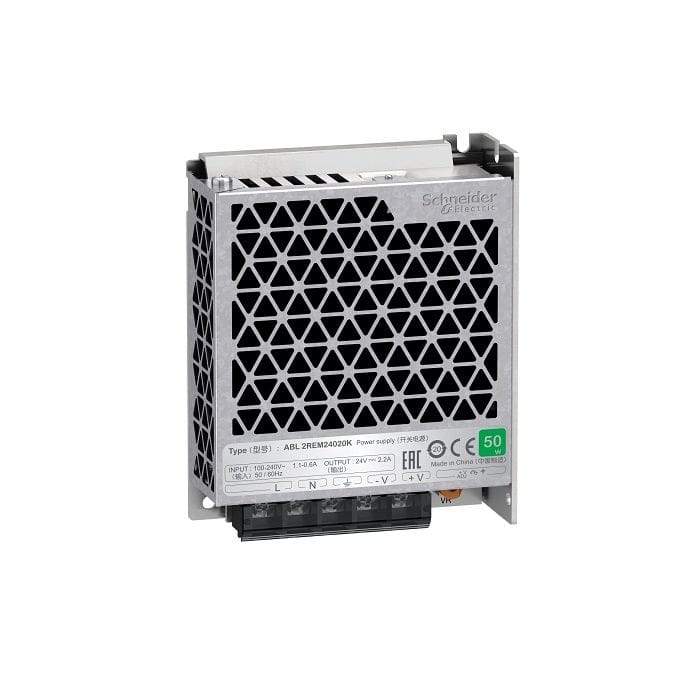 SCHNEIDER – Single Phase Power Supply, 100…240V input, 24V DC output, 53W, 2,2A… Supplier Part Number: ABL2REM24020K Qatar