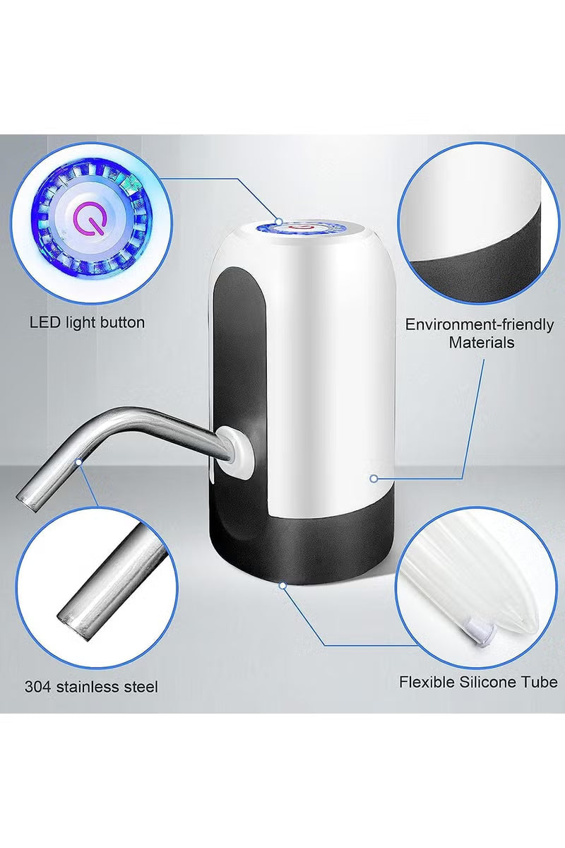 Toby’s M16 5 Gallon Water Bottle Pump – USB Rechargeable Portable Electric Water Dispenser, Black