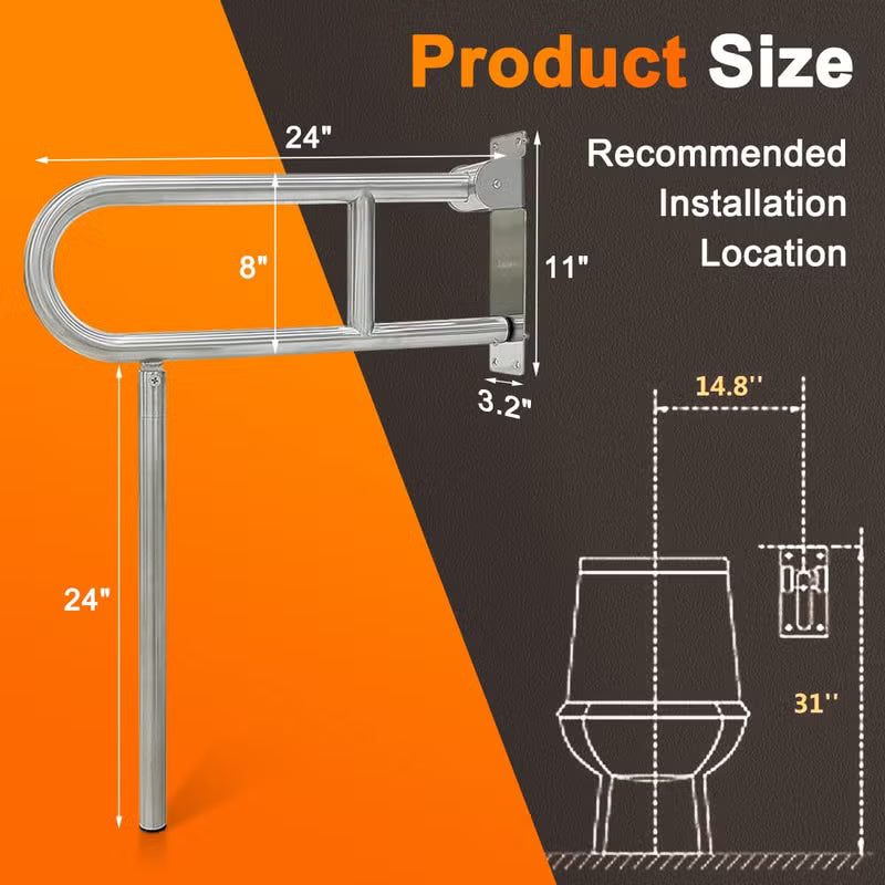 Flip Up Grab Bars for Bathroom