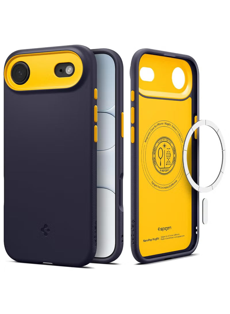 Nano Pop MagFit iPhone 17 Air MagSafe Case Cover Mil Grade - Blueberry Navy