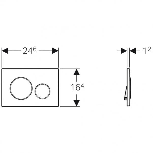 Geberit Sigma 20 Dual Flush Actuator Plate Stainless Steel