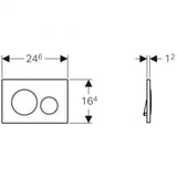 Geberit Sigma 20 Dual Flush Actuator Plate Stainless Steel