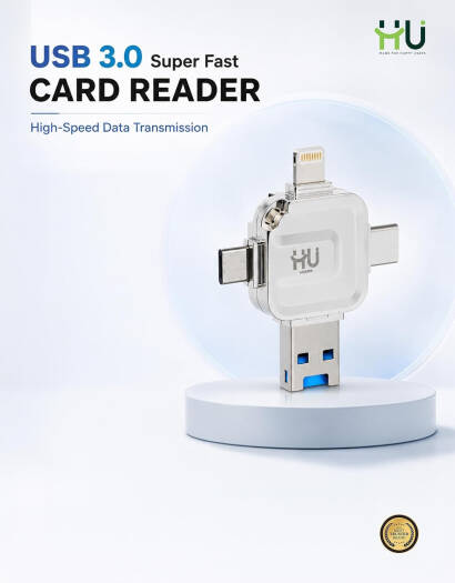4-in-1 Card Reader HAC-1049 – Super Fast Data Transmission with Zinc Alloy Shell