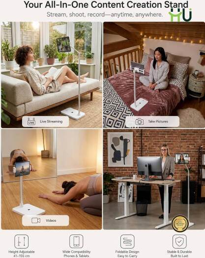 HAC-1038 Ultimate Phone Live Streaming Stand with 2 External Lights