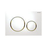 Geberit Sigma20 Dual Flush Actuator Plate White/gold