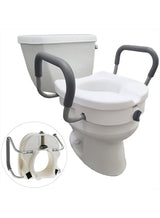 EZ Lock Raised Toilet Seat with Handles