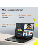 ASUS Vivobook Go 14 14-Inch Laptop, AMD Ryzen 5, 8GB RAM, 512GB NVMe SSD, AMD Radeon Graphics, Windows 11 Home, Mixed Black