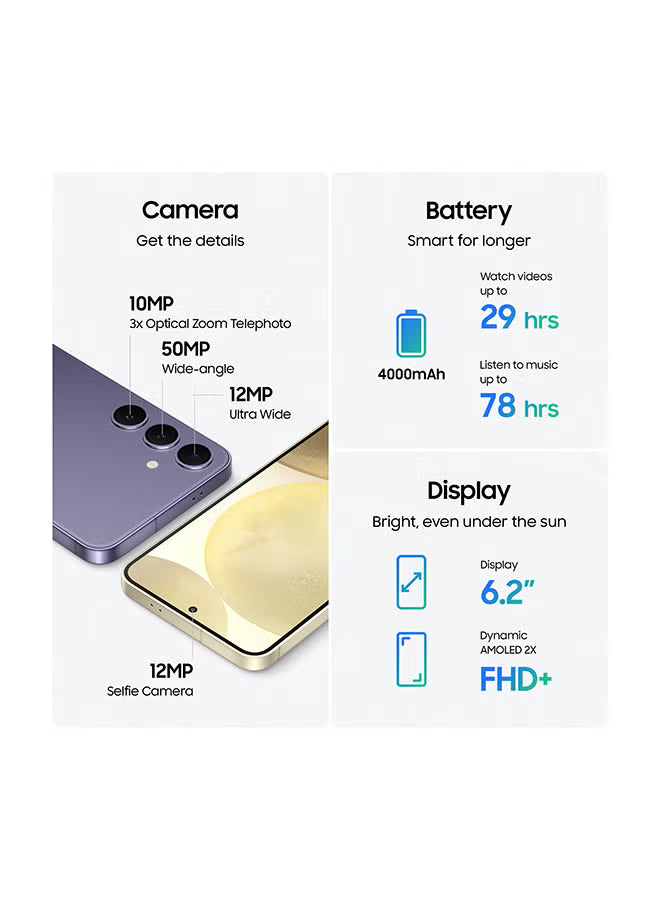Galaxy S24 Dual SIM Amber Yellow 8GB RAM 128GB 5G - Middle East Version