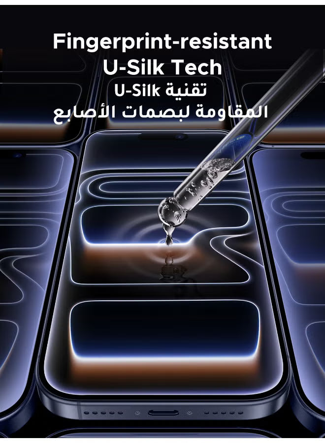 2-Pack iPhone 17 Pro Max Screen Protector With Auto Alignment Kit 6.9 Inch Ultra HD Clear， Scratch Resistant, Military-Grade Protection, Easy Installation, Anti-Fingerprint, Bubble Free Glass Film -