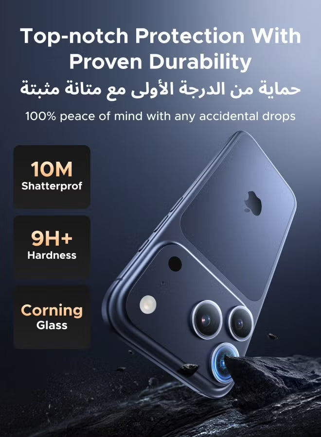 iPhone 17 Pro Max Camera Lens Protector Ultra HD Clear, Anti-Scratch, Easy Installation, Precise Cutouts, No-Residue Adhesive, Compatible with Most Cases, Ultra-thin Tempered Glass, 1 Pack -