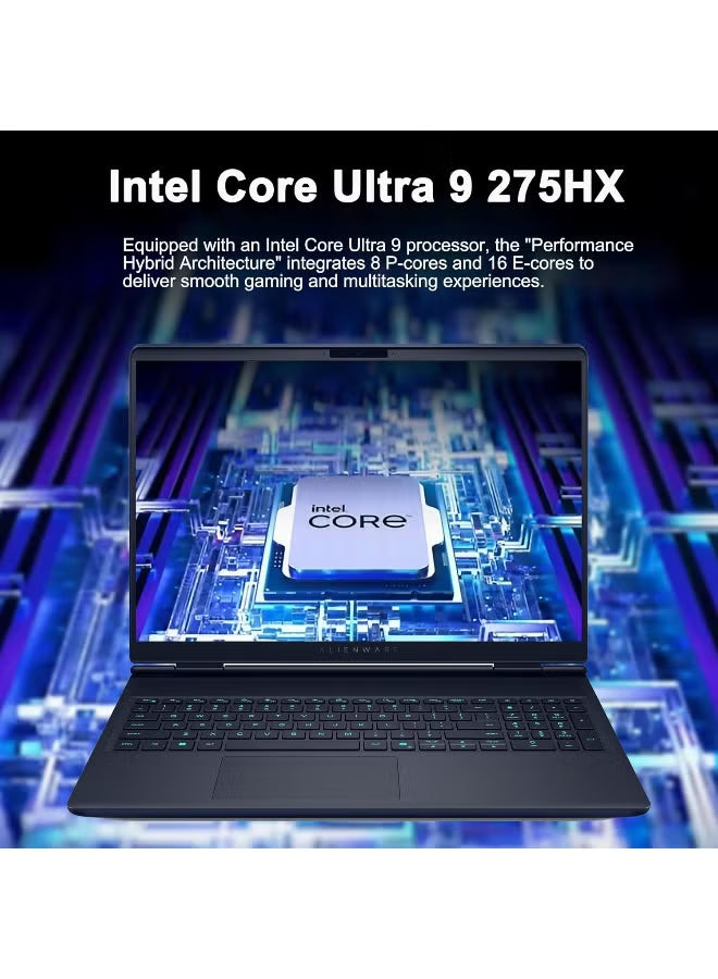 Dell Alienware 16X Aurora Gaming AI Laptop 16-Inch QHD WQXGA, Intel Core Ultra 9 275HX, 32GB RAM, 2TB SSD, GeForce RTX 5070, Windows 11 Home