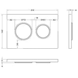 Geberit Omega20 Dual Flush Plate