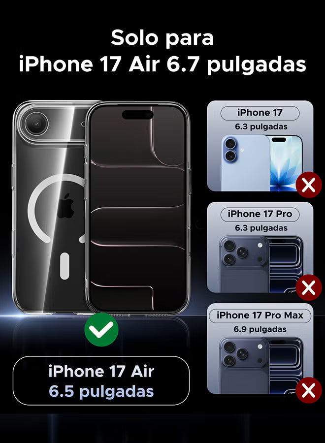 iPhone Air Case Magsafe Strong Magnet Upgraded Shutter Button Delay Yellowing iPhone Air Cover Military-Grade Protection Wear-Resistant 17 Air Case Magnetic Compatible with Magsafe Accessory