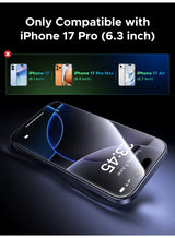 2-Pack for iPhone 17 Pro Screen Protector, 9H Hardness, Military-grade Shockproof, Ultra HD Clear Tempered-Glass with Easy Installation Tool, Anti-Fingerprint, Scratch Resistant, Case Friendly -