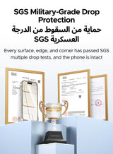 3 in 1 for iPhone Air Case, Built in 4 L-Arc Airbags, Military-Grade Protection, Ultra Clear, Shockproof iPhone Cover, with 2-Pack Ultra HD Screen Protector, Slim Case for Air 6.5"