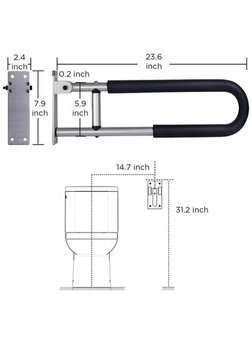 Handicap Grab Bars Rails – 23.6 Inch