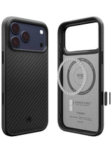 Enzo Aramid T MagFit iPhone 17 PRO Case with [Camera Control Button Cover] Aramid Fiber [MagSafe] - Black | Black